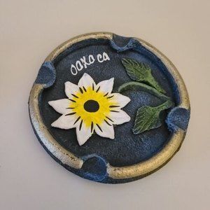 Oaxaca Mexico Daisy Flower Ashtray 5"